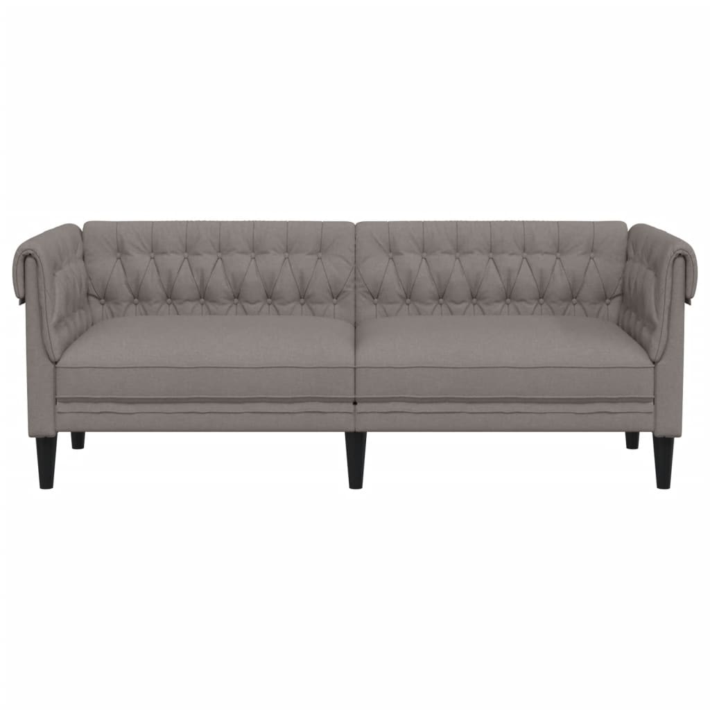 vidaXL 3-personers Chesterfield-sofa stof gråbrun