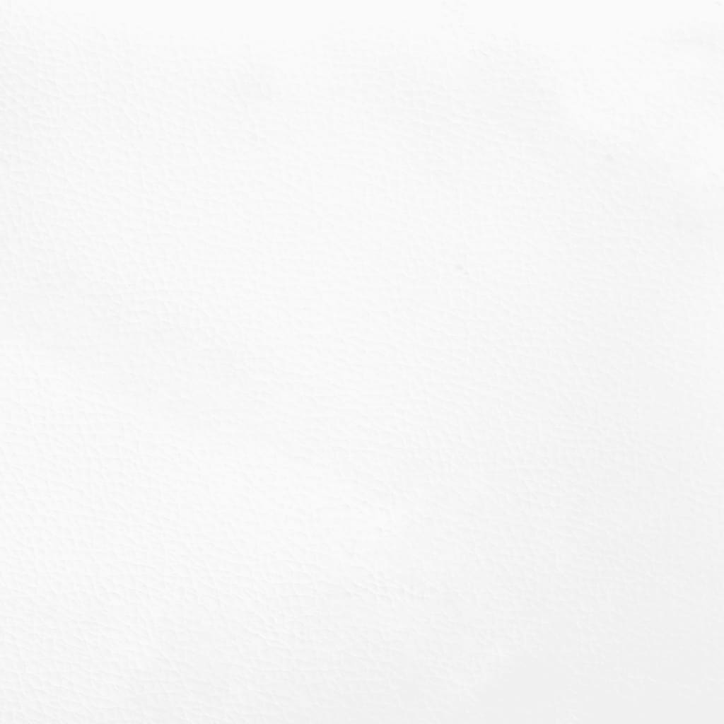 vidaXL sengegavl med kanter 83x23x118/128 cm kunstlæder hvid