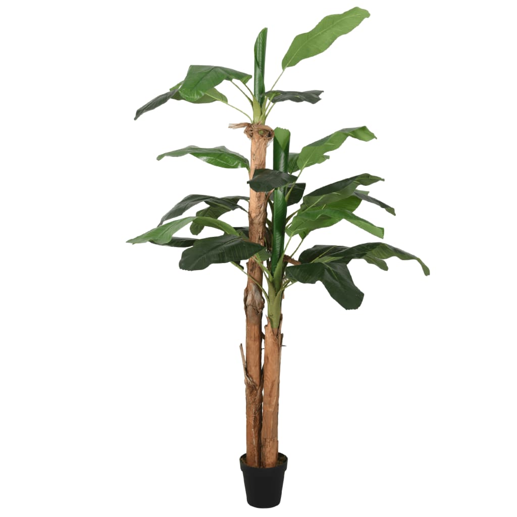vidaXL kunstigt banantræ 19 blade 180 cm grøn