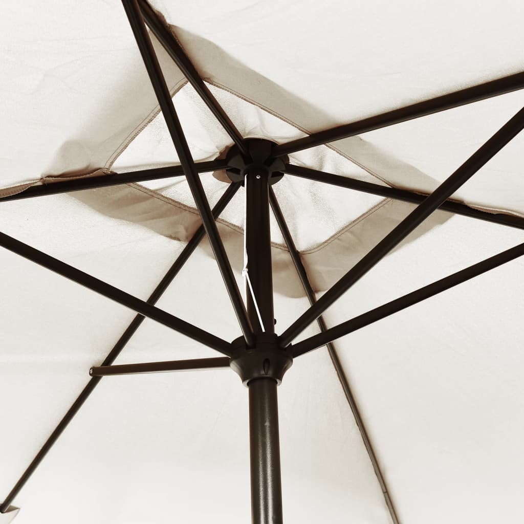 40772 vidaXL parasol 200 x 300 cm sandhvid rektangulær