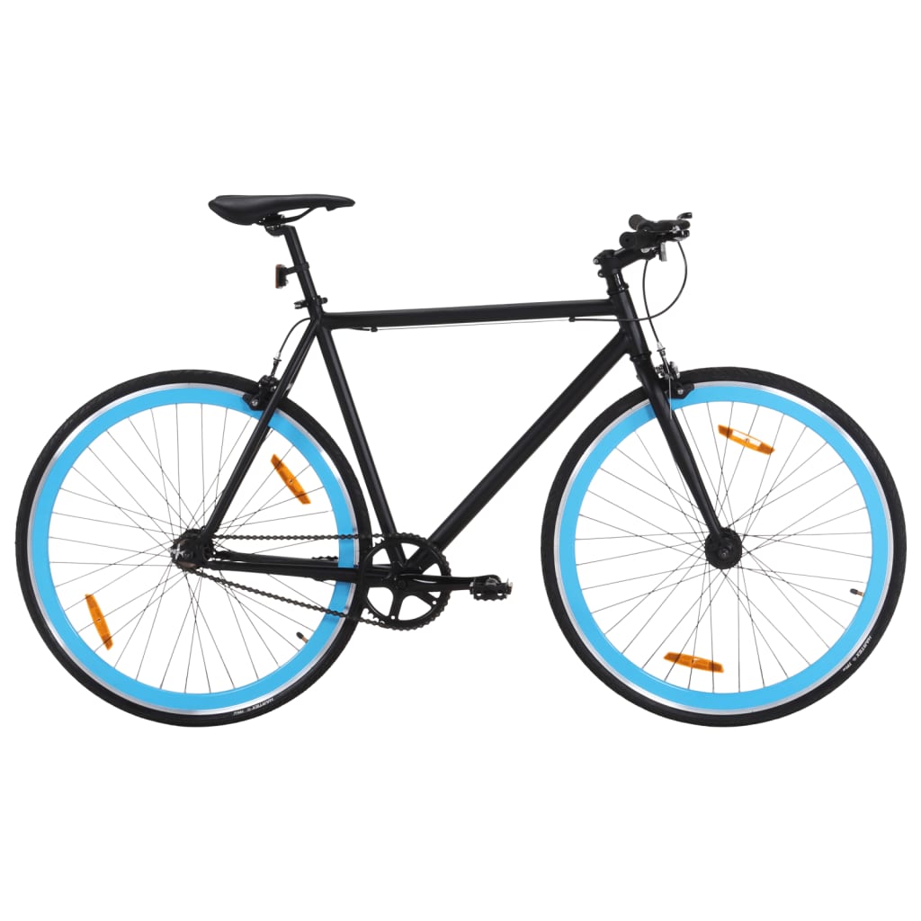 vidaXL cykel 1 gear 700c 59 cm sort og blå