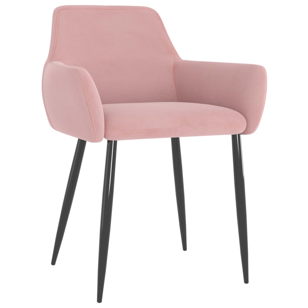 vidaXL spisebordsstole 6 stk. fløjl pink