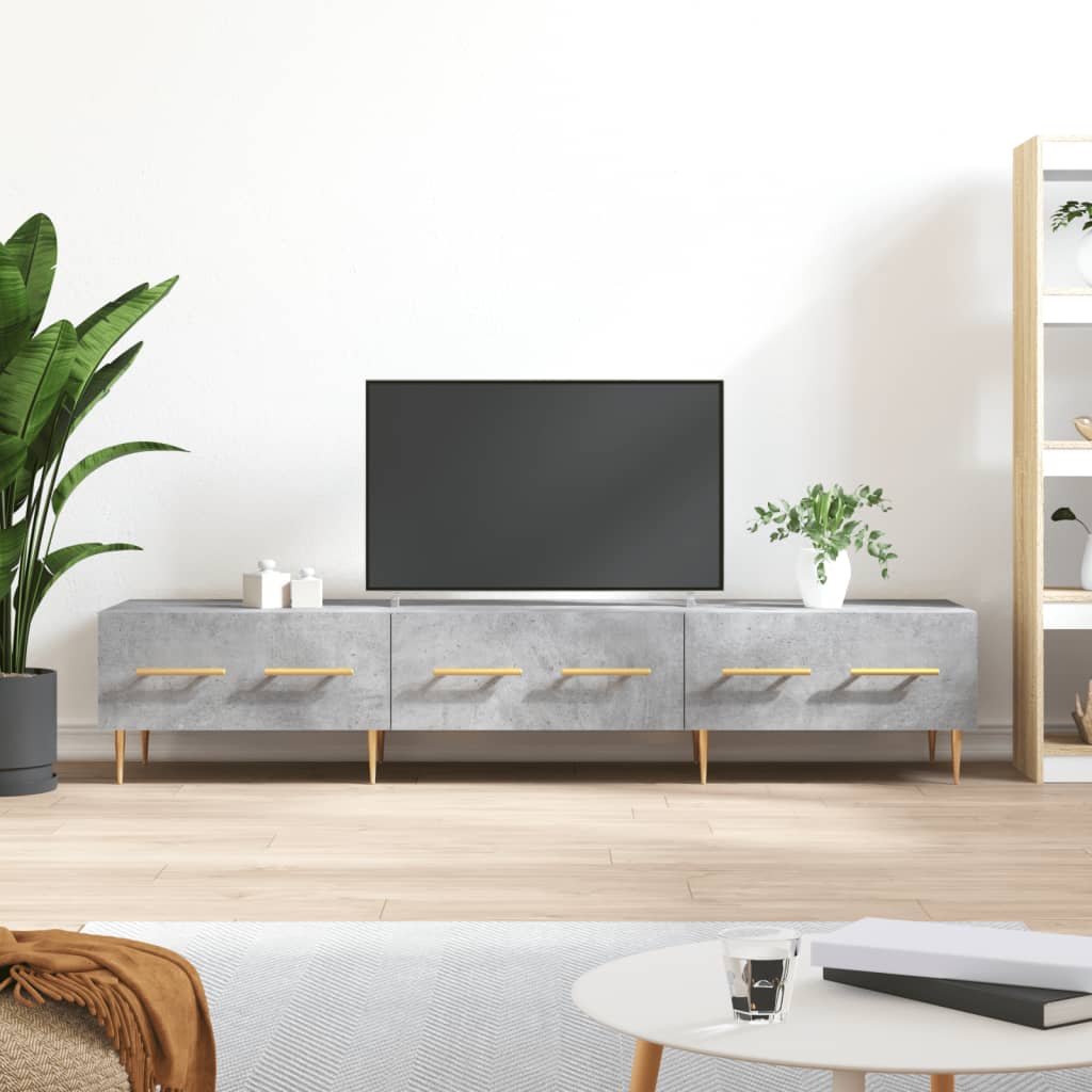 vidaXL tv-bord 150x36x30 cm konstrueret træ betongrå