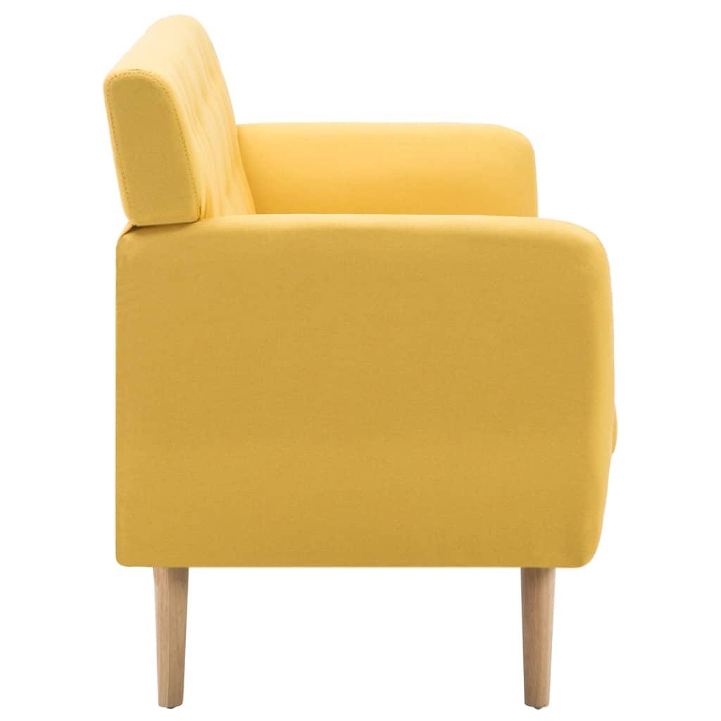 vidaXL 3-personers sofa stofbeklædning 172 x 70 x 82 cm gul