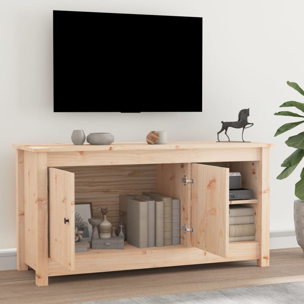 vidaXL tv-bord 103x36,5x52 cm massivt fyrretræ
