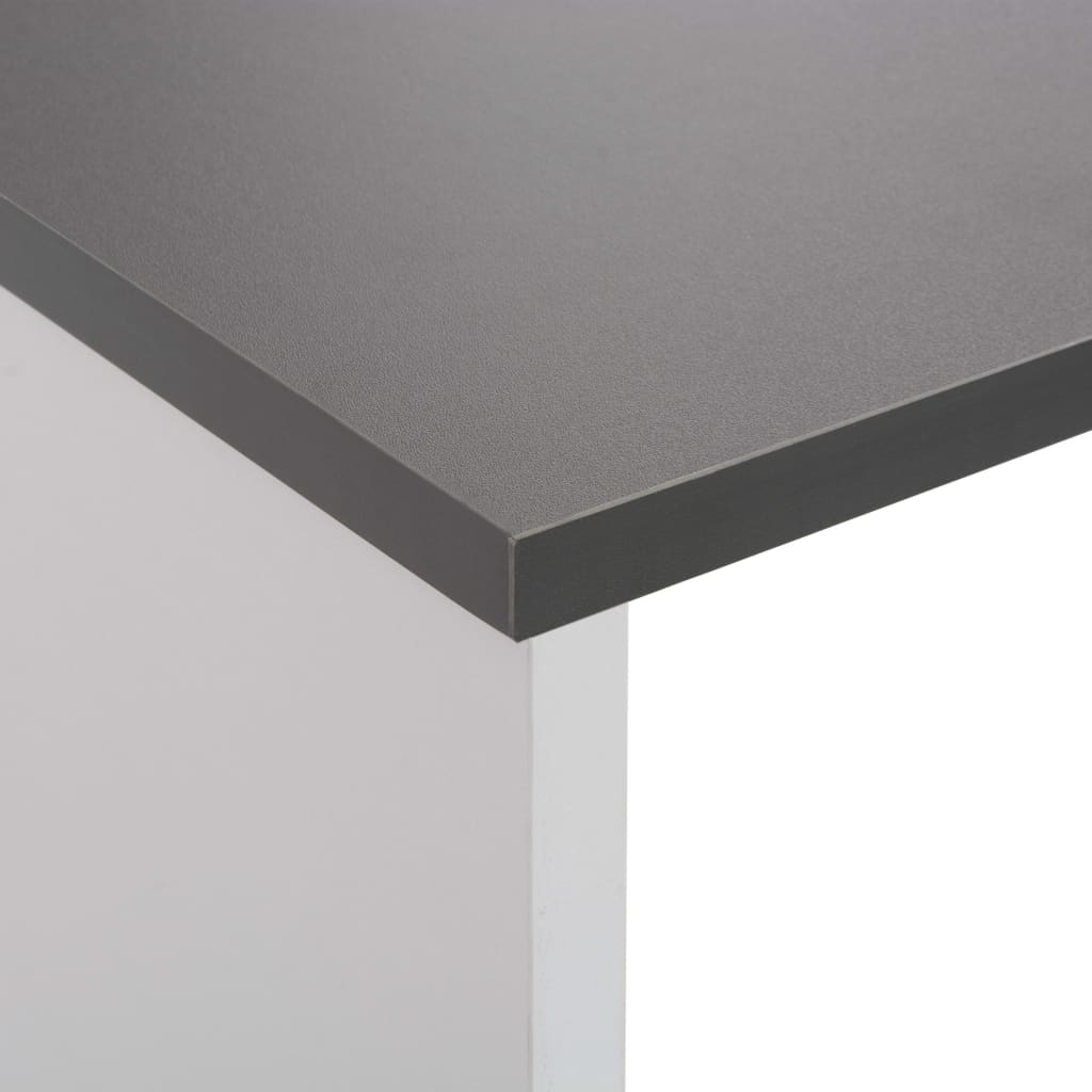 vidaXL barbord med 2 bordplader 130x40x120 cm hvid og grå