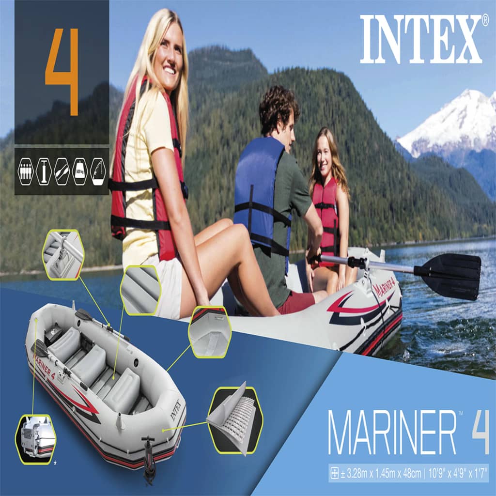 Intex oppustelig gummibåd Mariner 4 328x145x48 cm 68376NP