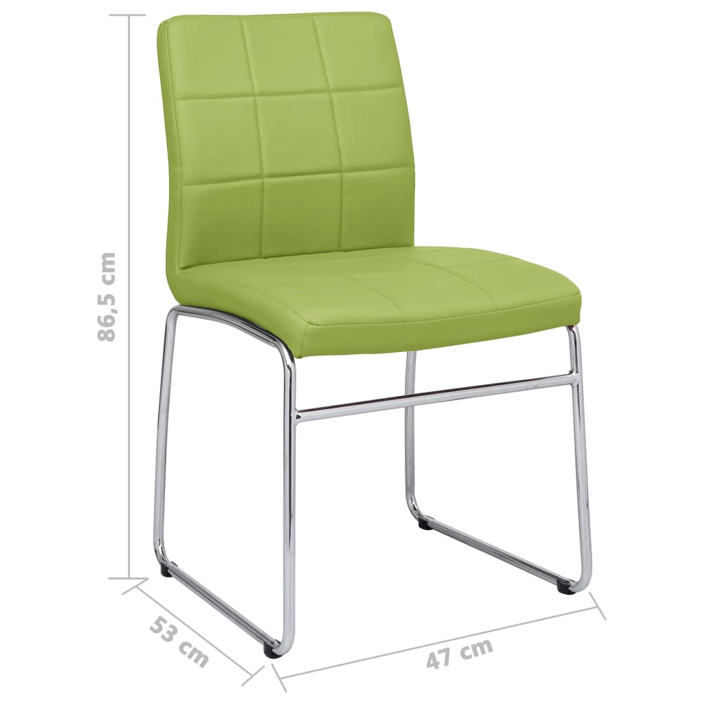 vidaXL spisebordsstole 4 stk. kunstlæder grøn