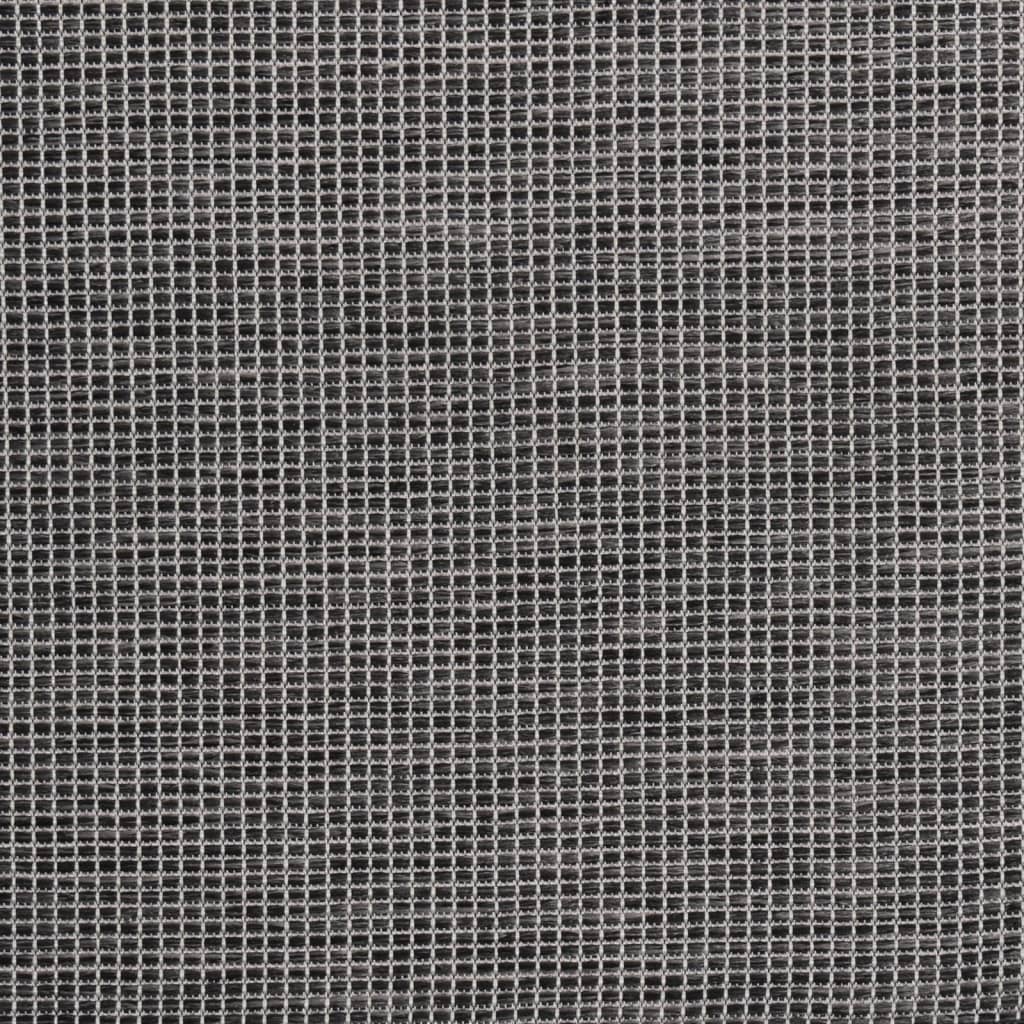vidaXL fladvævet udendørstæppe 80x150 cm grå