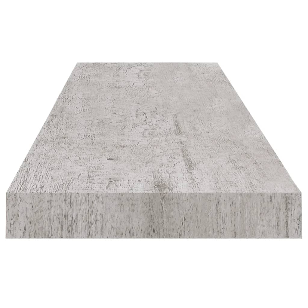 vidaXL svævehylder 2 stk. 90x23,5x3,8 cm MDF betongrå