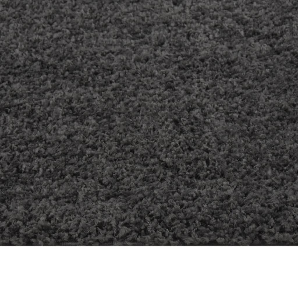 vidaXL shaggy gulvtæppe 140x200 cm høje luv antracitgrå