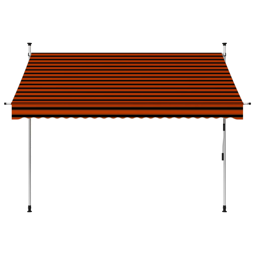 vidaXL manuel foldemarkise 250 cm orange og brun