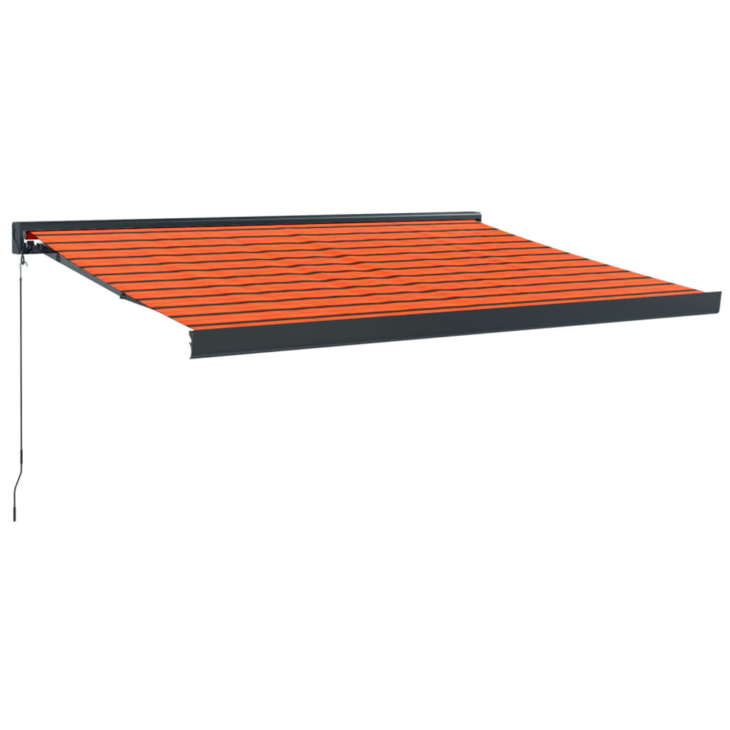 vidaXL foldemarkise 3,5x2,5 m stof og aluminium orange og brun