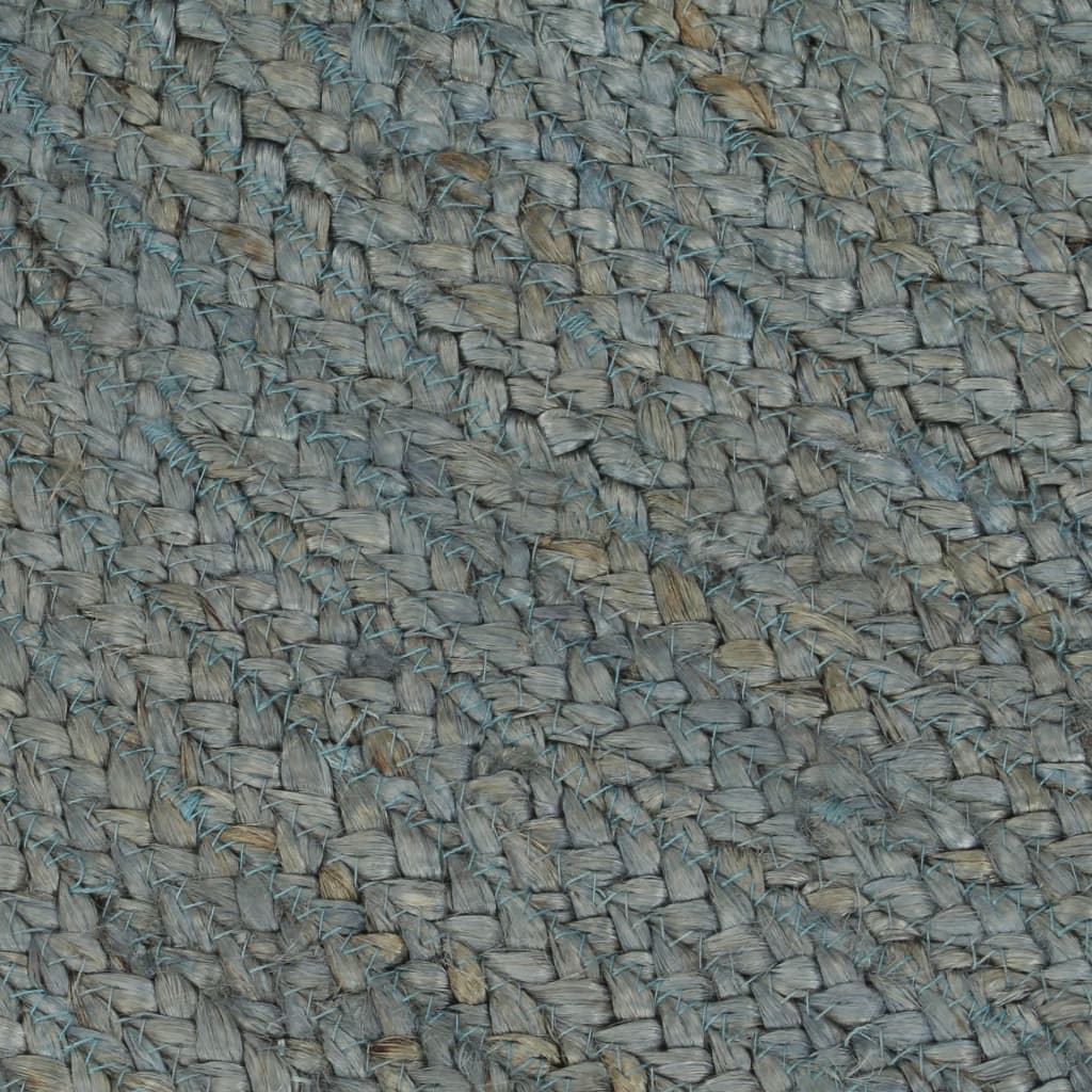 vidaXL håndlavet gulvtæppe 210 cm rundt jute olivengrøn