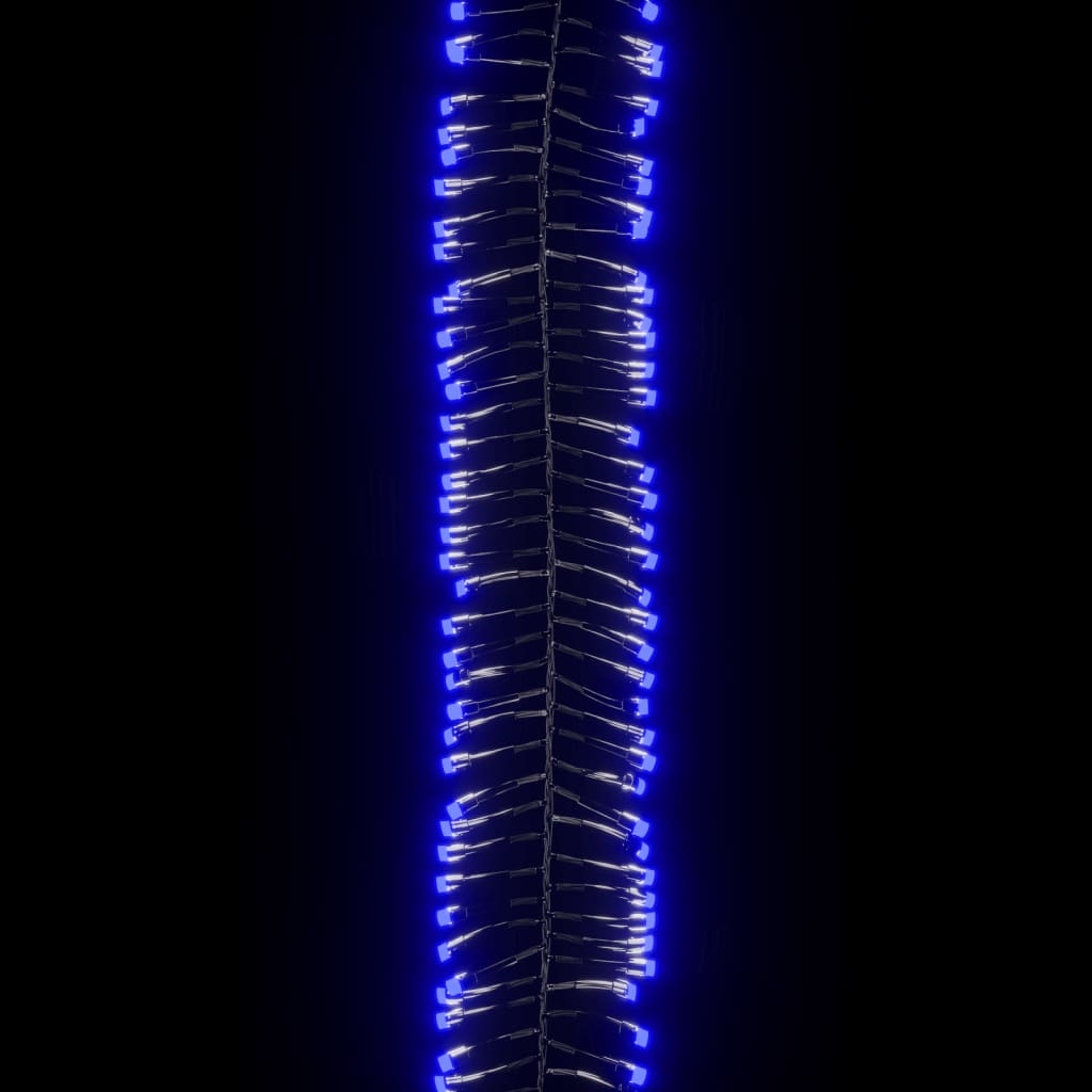 vidaXL LED-lyskæde 400 LED'er 7,4 m PVC blåt lys