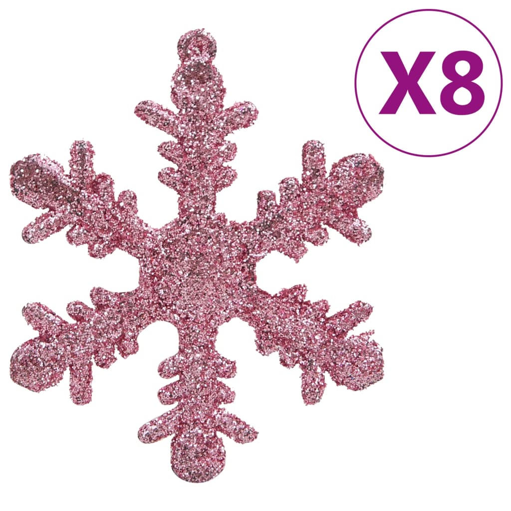 vidaXL julekuglesæt 111 dele polystyren lyserød