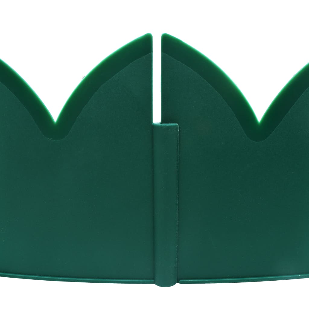vidaXL plænekanter 10 stk. 65x15 cm PP grøn