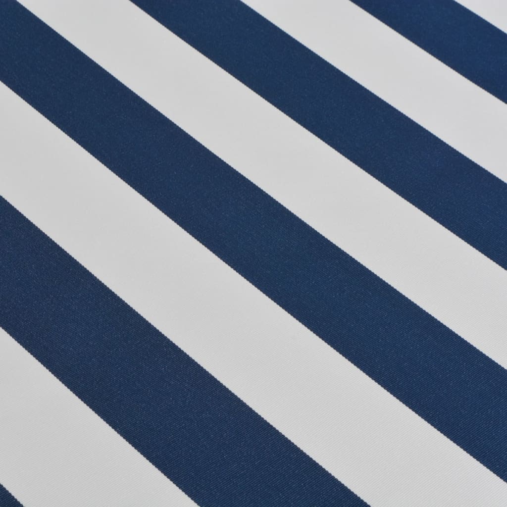 vidaXL foldemarkise manuel betjening 600 cm blå og hvid