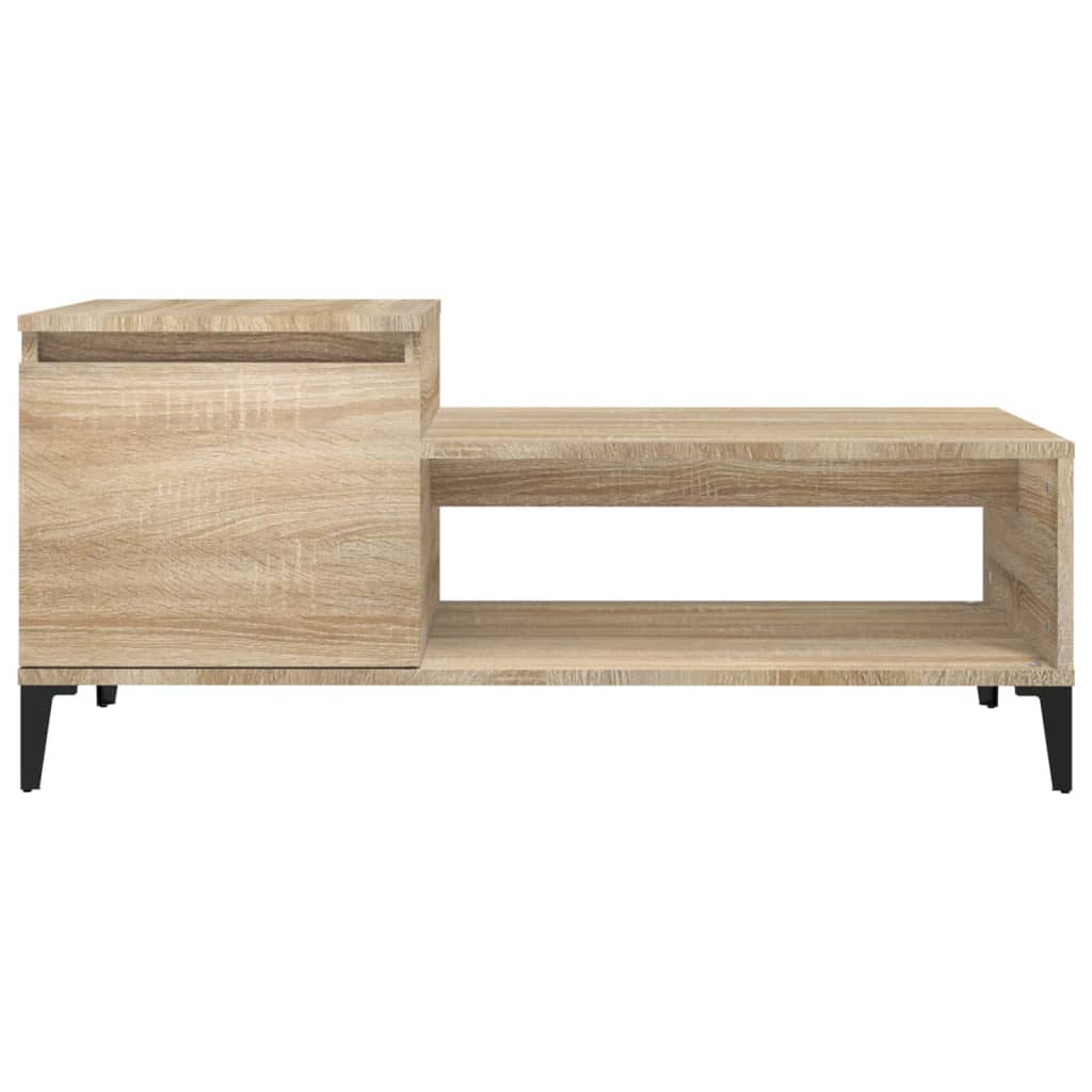 vidaXL sofabord 100x50x45 cm konstrueret træ sonoma-eg
