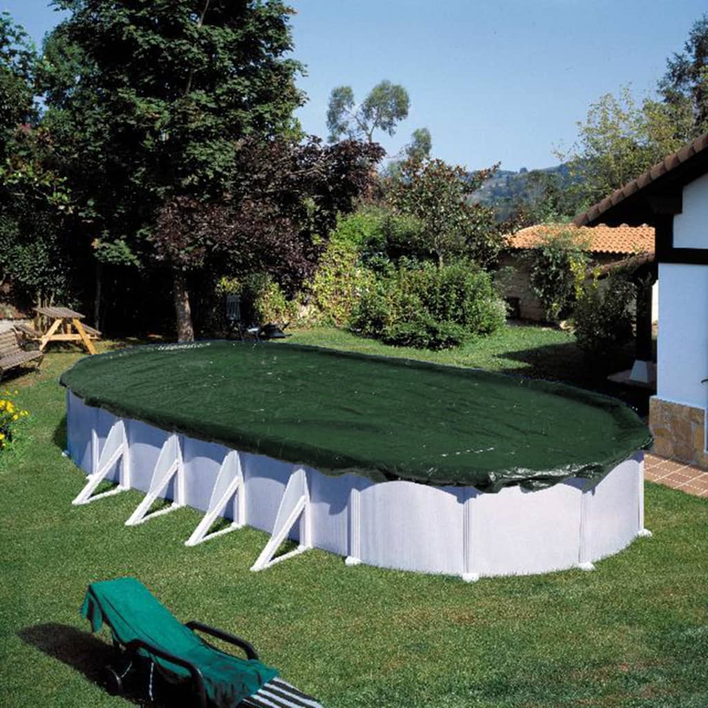 Summer Fun poolovertræk oval 725 cm PVC grøn
