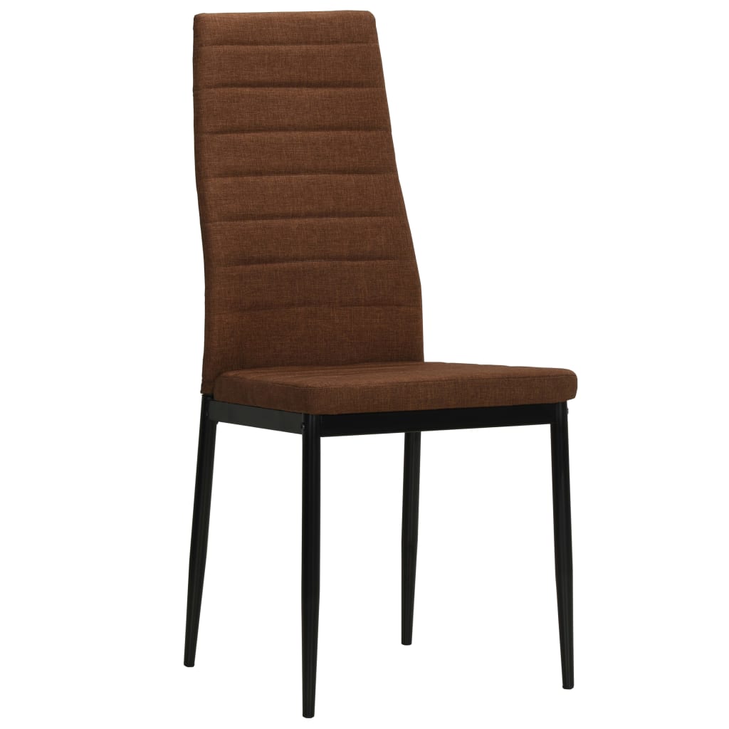 vidaXL spisebordsstole 4 stk. stof brun