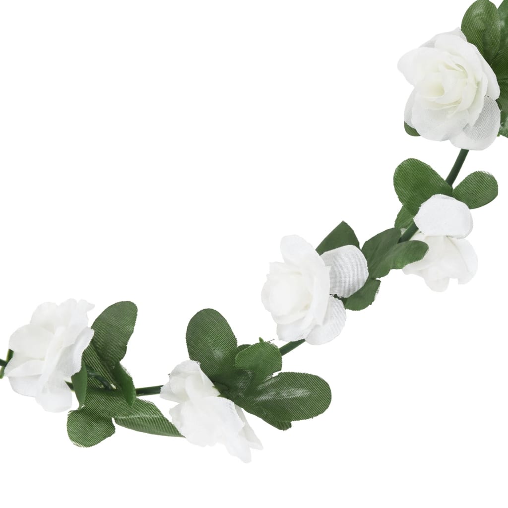 vidaXL kunstige blomsterguirlander 6 stk. 240 cm hvid