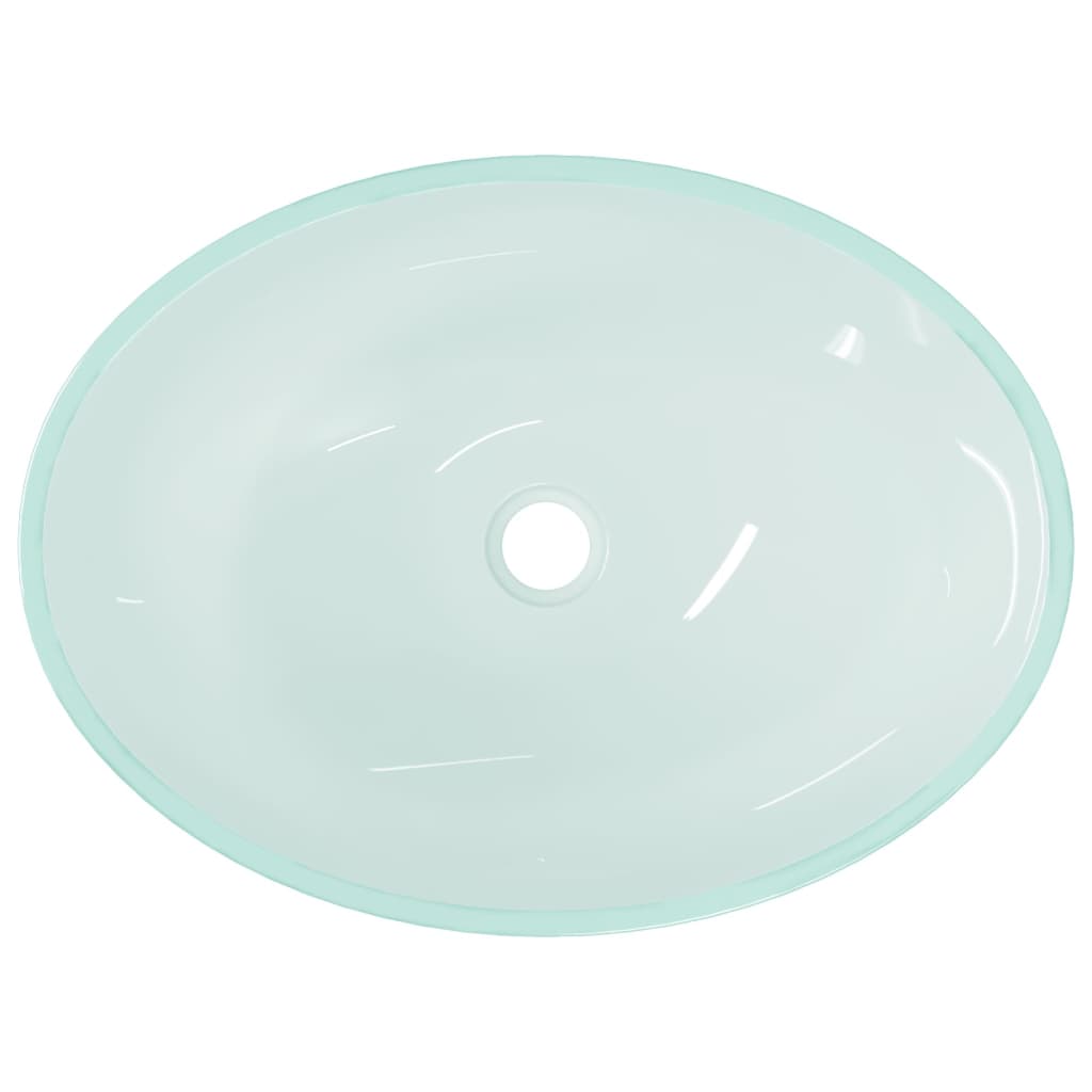 vidaXL håndvask 50x37x14 cm glas matteret
