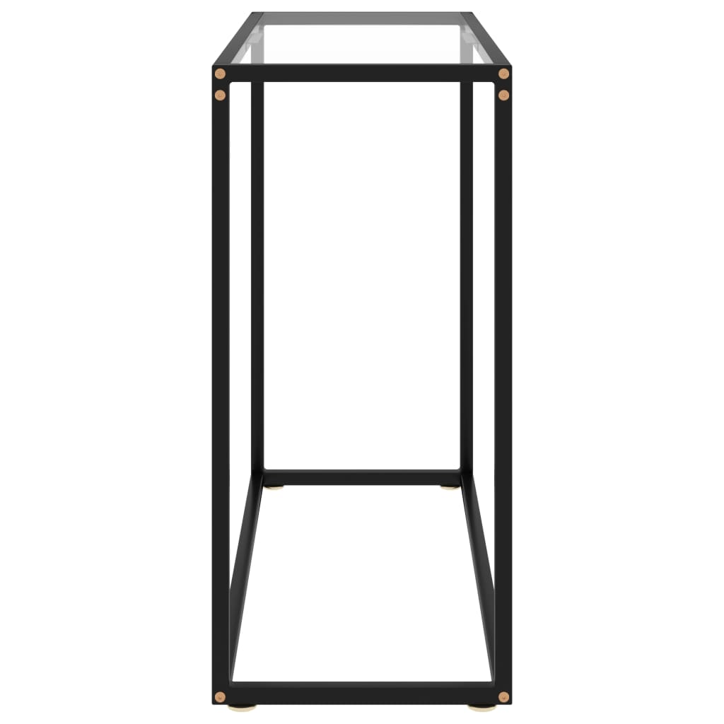 vidaXL konsolbord 80x35x75 cm hærdet glas transparent