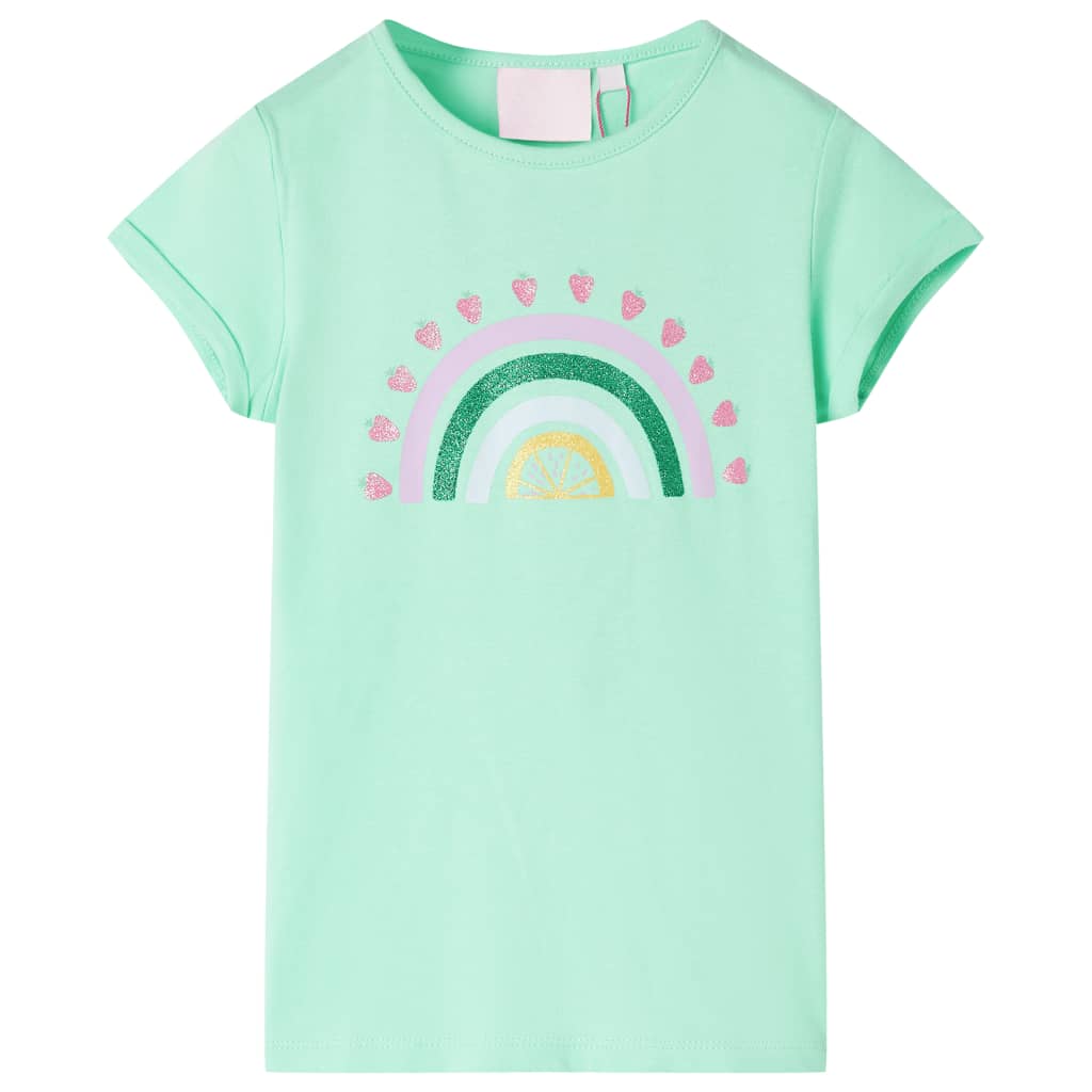 T-shirt til børn str. 92 lysegrøn