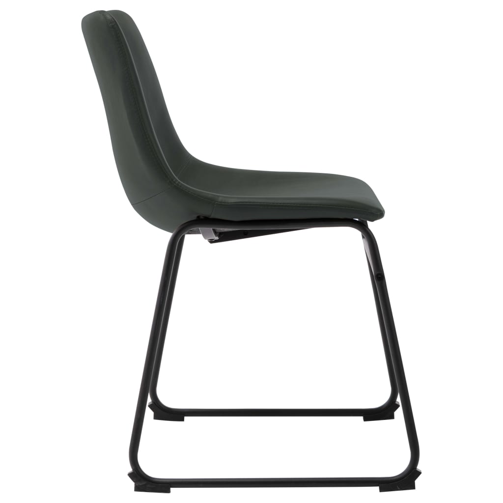vidaXL spisebordsstole 2 stk. grå kunstlæder