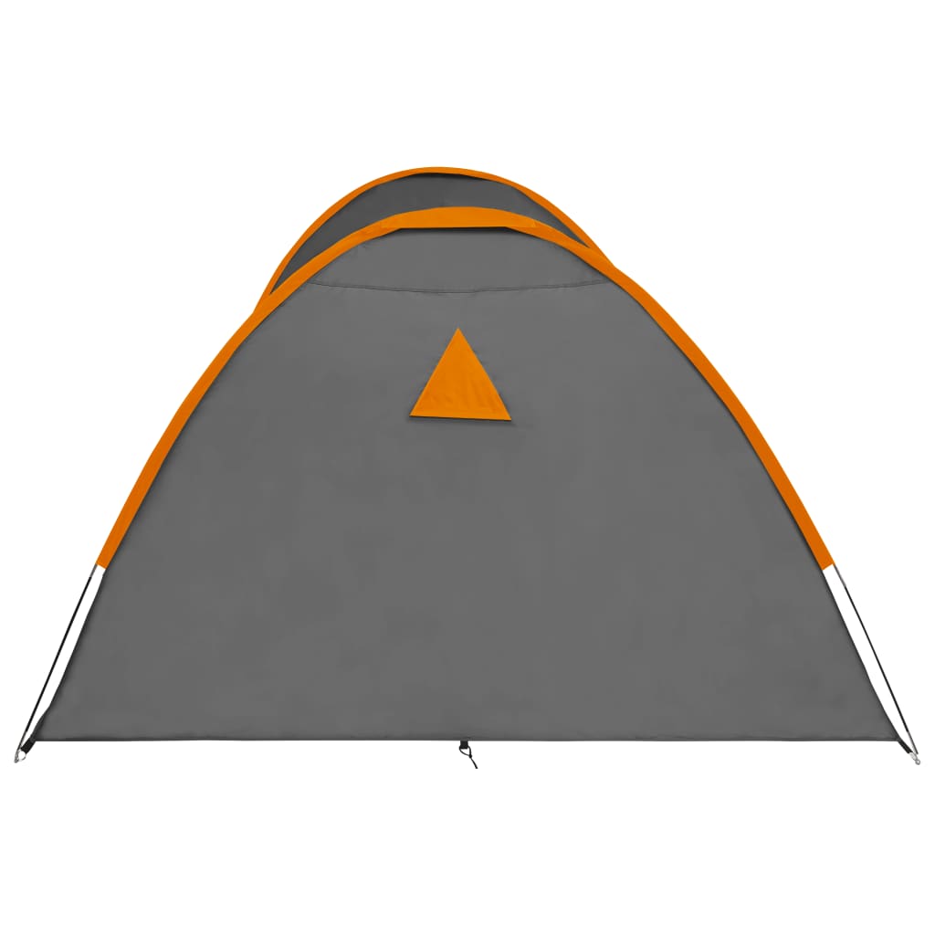 vidaXL campingtelt 8-personers 650x240x190 cm iglofacon grå og orange