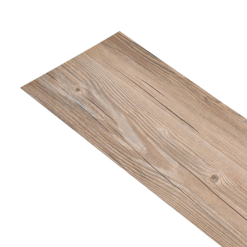 vidaXL ikke-selvklæbende gulvbrædder 5,26 m² 2 mm PVC trælook brun