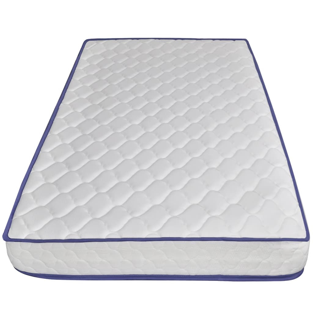 vidaXL seng med madras i memoryskum 90 x 200 cm kunstlæder grå