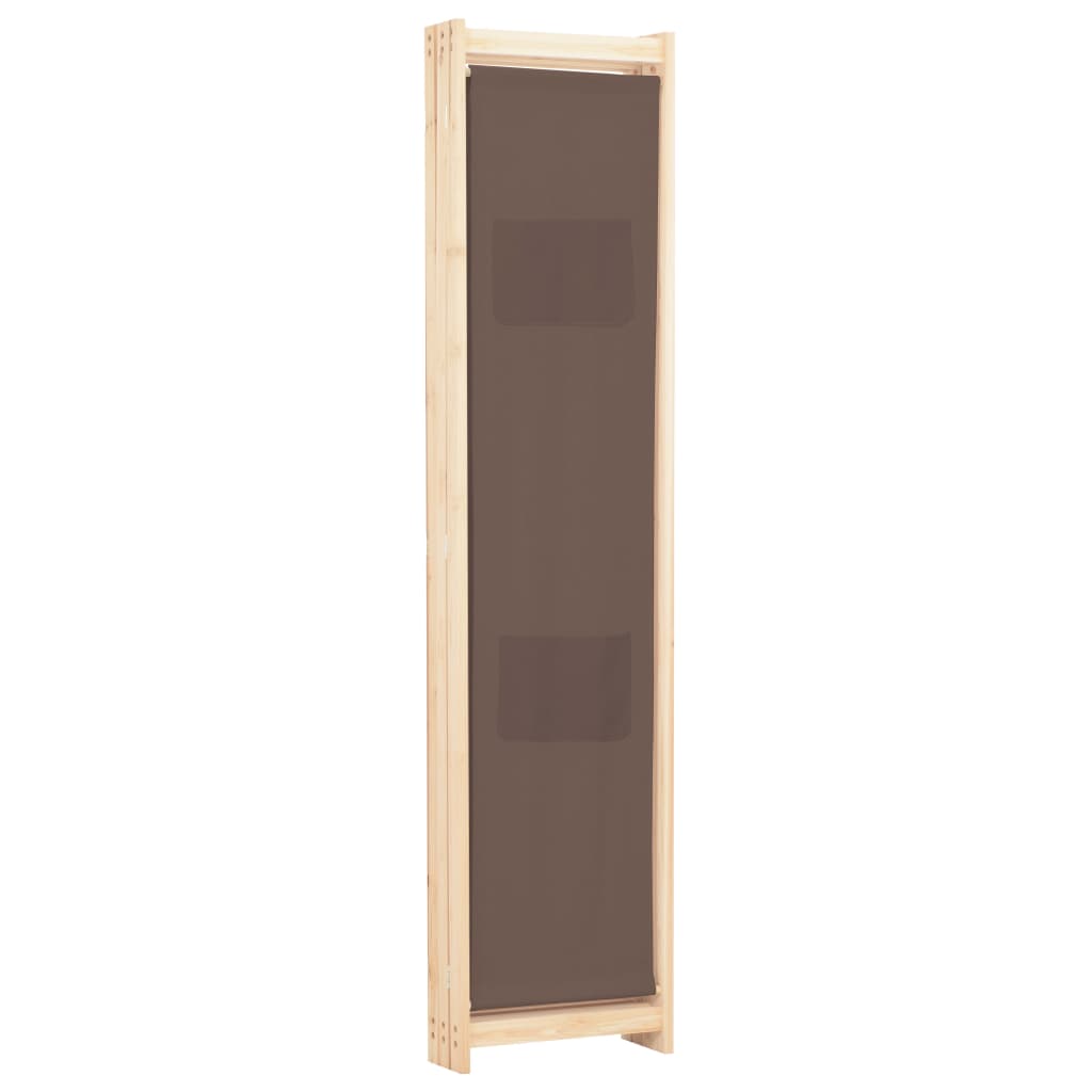 vidaXL 3-panels rumdeler 120 x 170 x 4 cm stof brun