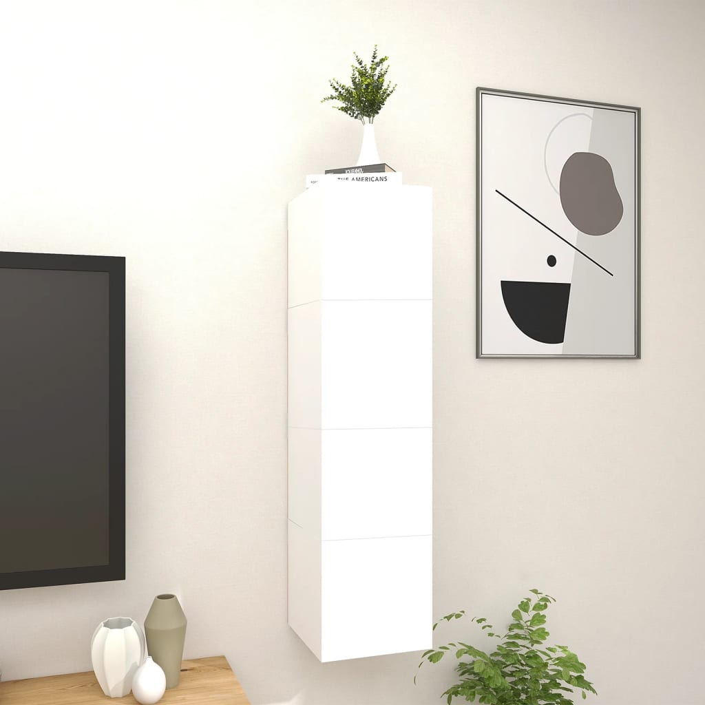 vidaXL væghængte tv-skabe 4 stk. 30,5x30x30 cm hvid