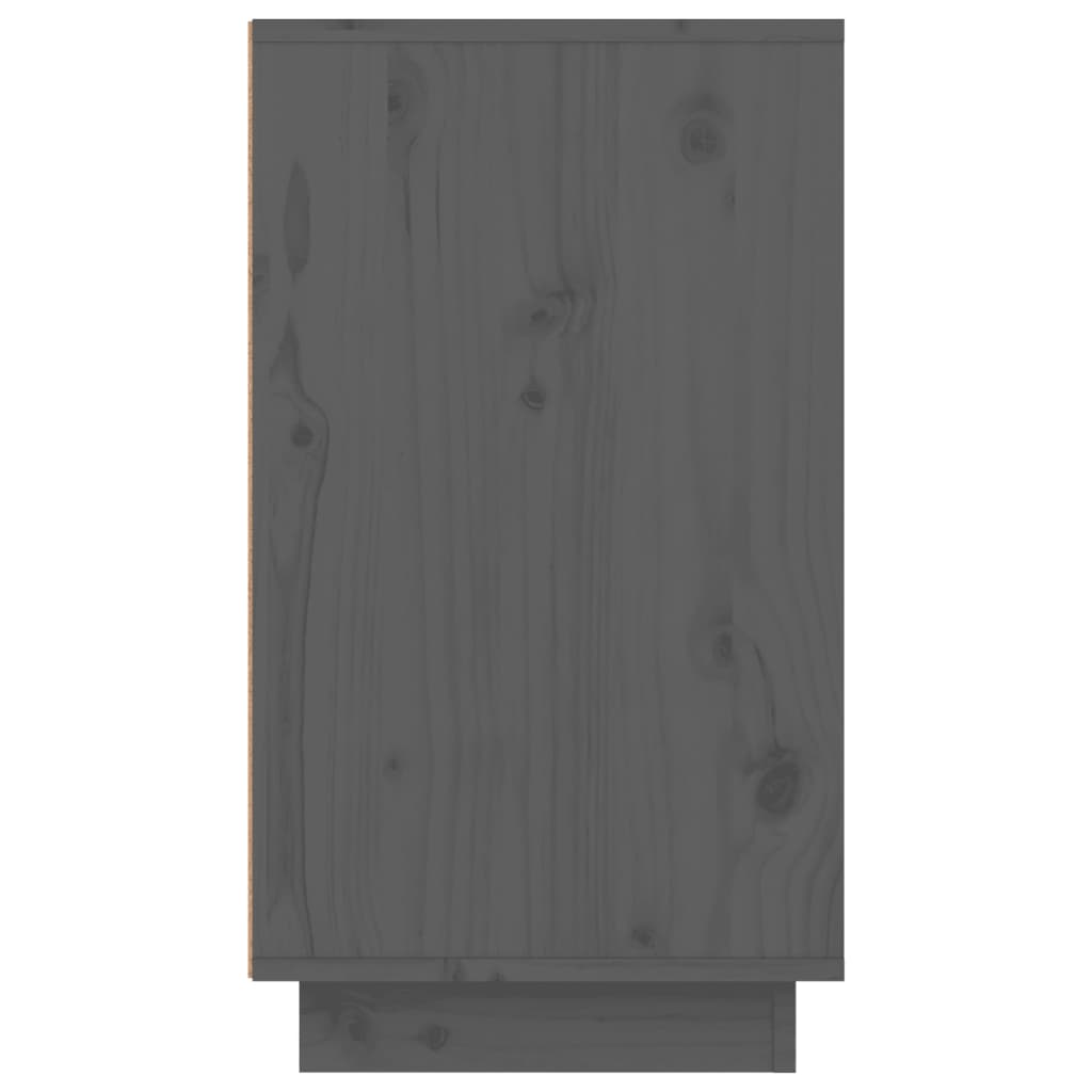vidaXL skoreol 110x34x61 cm massivt fyrretræ grå