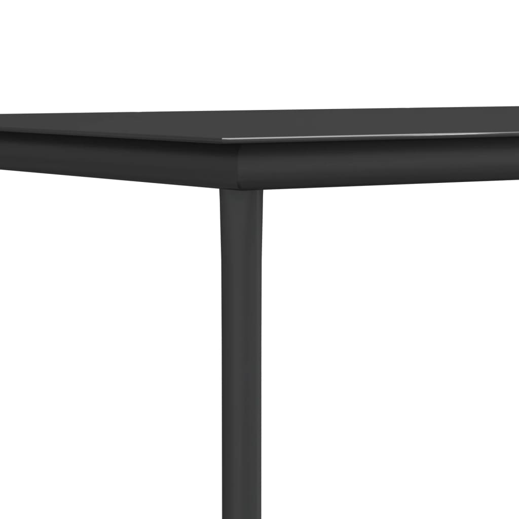 vidaXL spisebordssæt til haven 3 dele m. hynder polyrattan + stål sort
