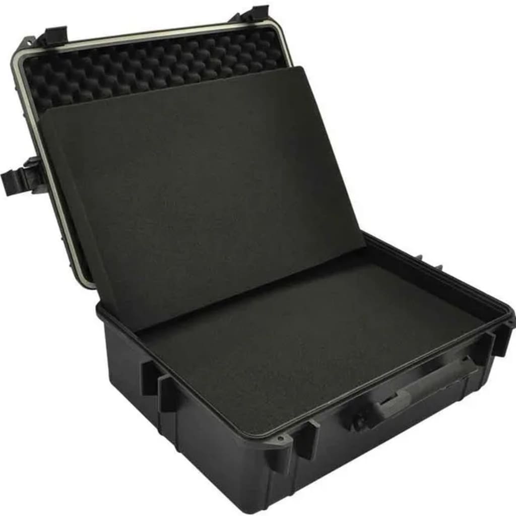 vidaXL hard-case transporttaske med skum 35 L sort