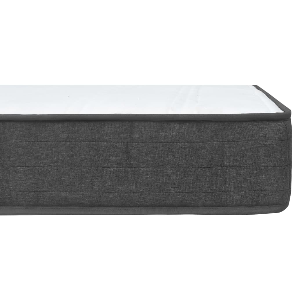 vidaXL seng med springmadras 140x200 cm stof mørkegrå