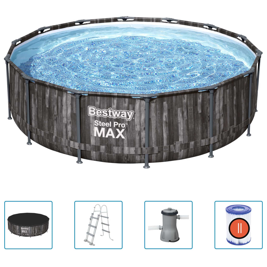 Bestway Steel Pro MAX swimmingpoolsæt 427x107 cm rund