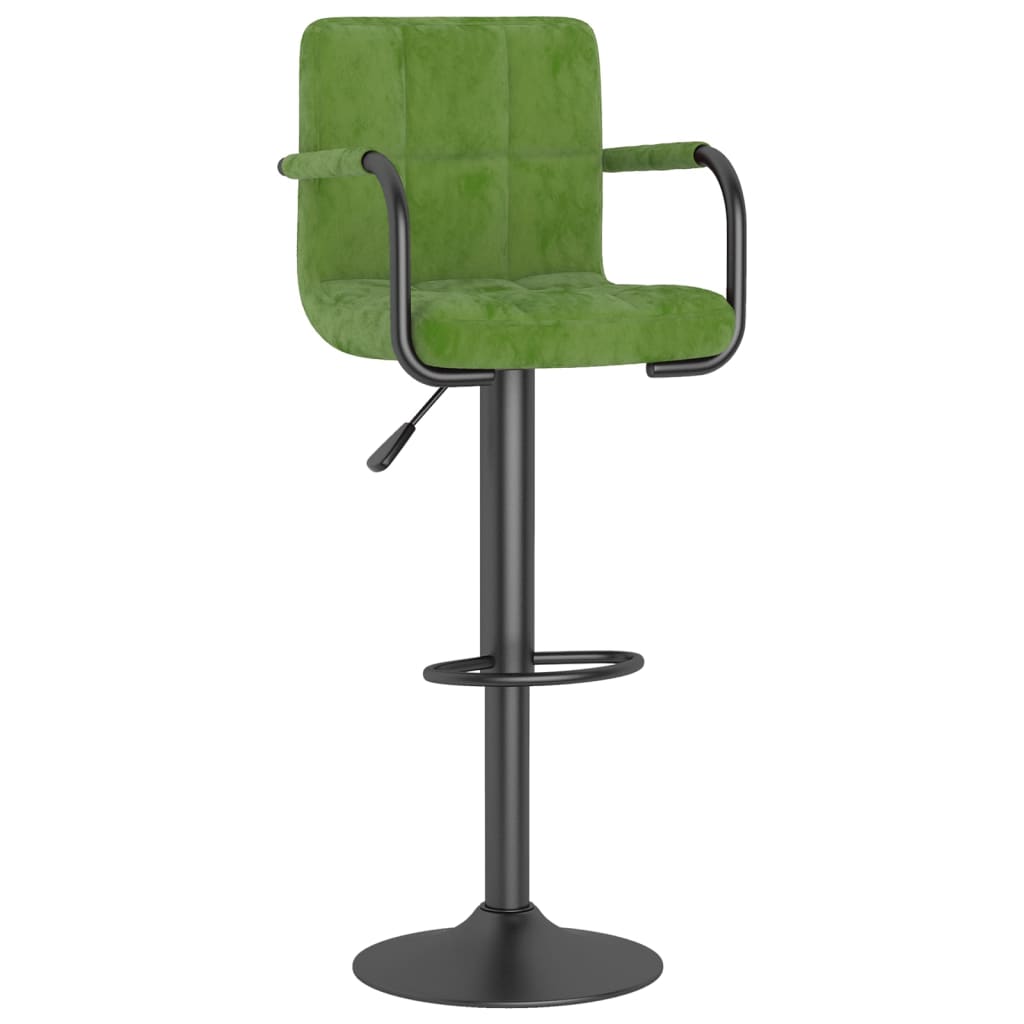 vidaXL barstole 2 stk. fløjl lysegrøn