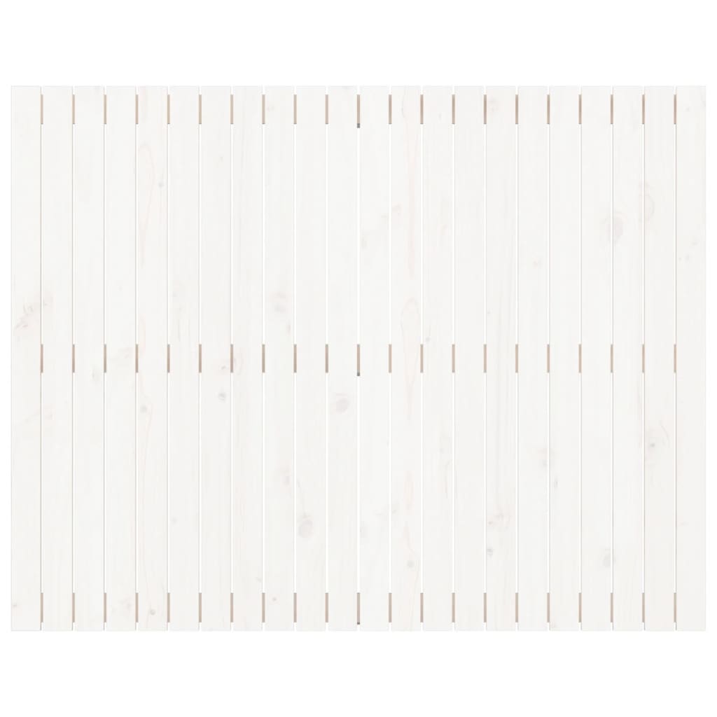 vidaXL sengegavl 140x3x110 cm massivt fyrretræ hvid