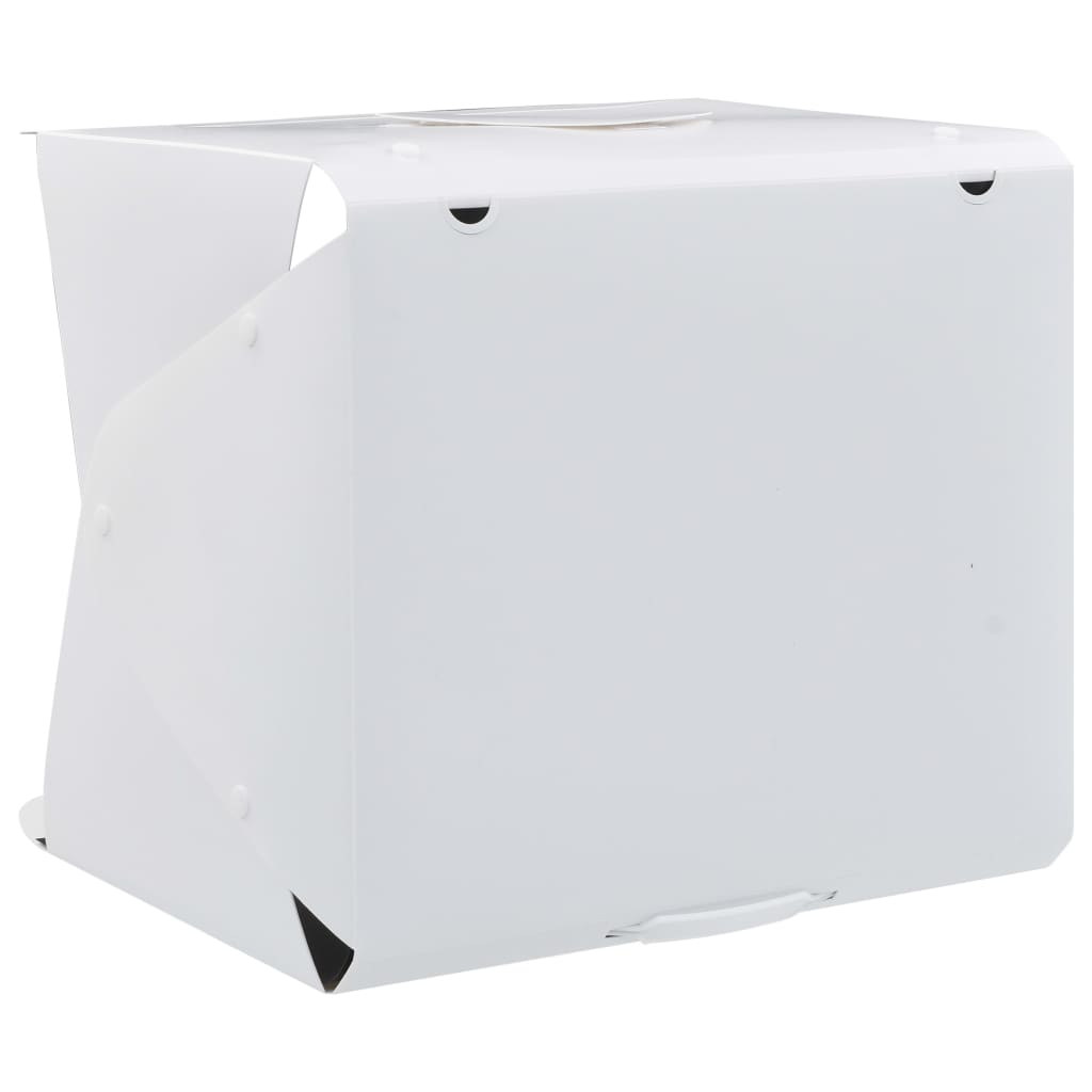 vidaXL foldbar lyskasse til fotostudie 40 x 34 x 37 cm plastik hvid