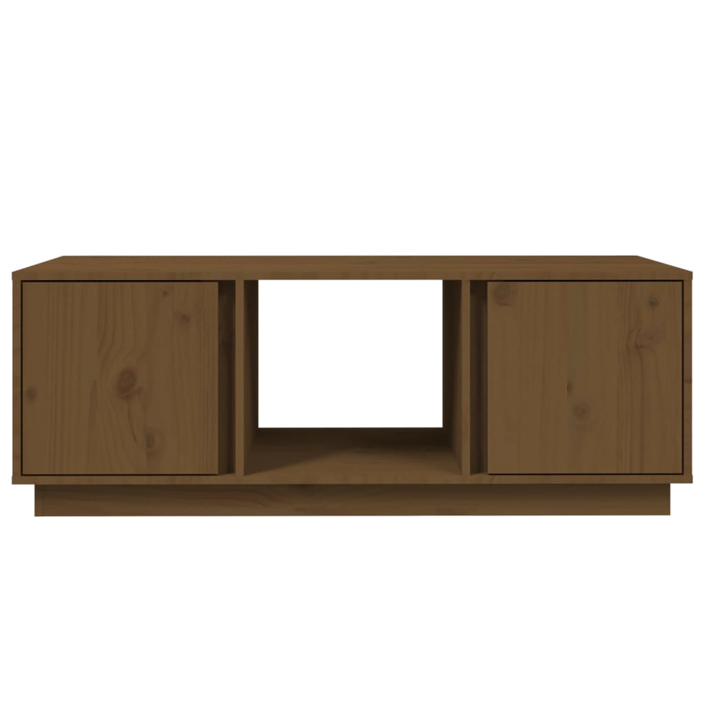 vidaXL sofabord 110x50x40 cm massivt fyrretræ gyldenbrun
