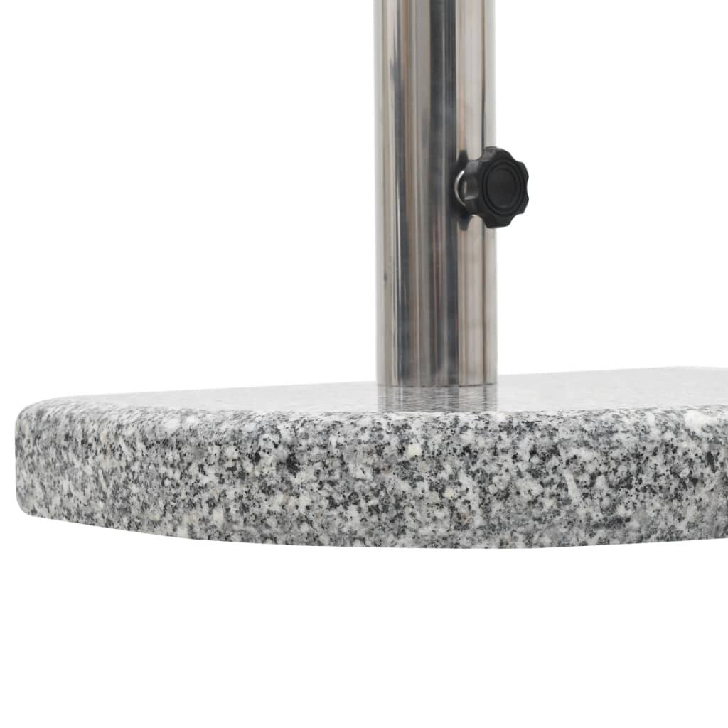 vidaXL parasolfod granit 10 kg buet grå