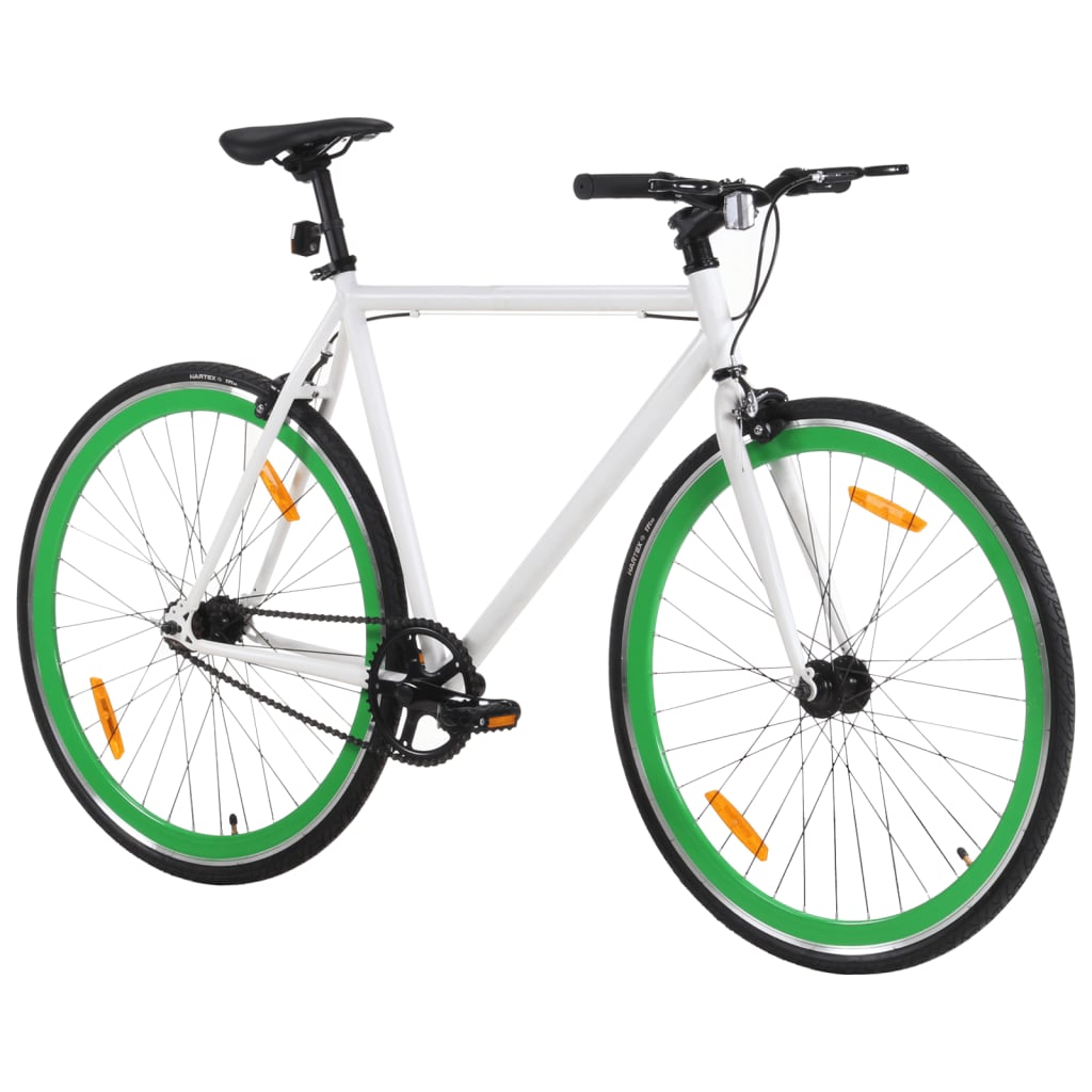 vidaXL cykel 1 gear 700c 59 cm hvid og grøn