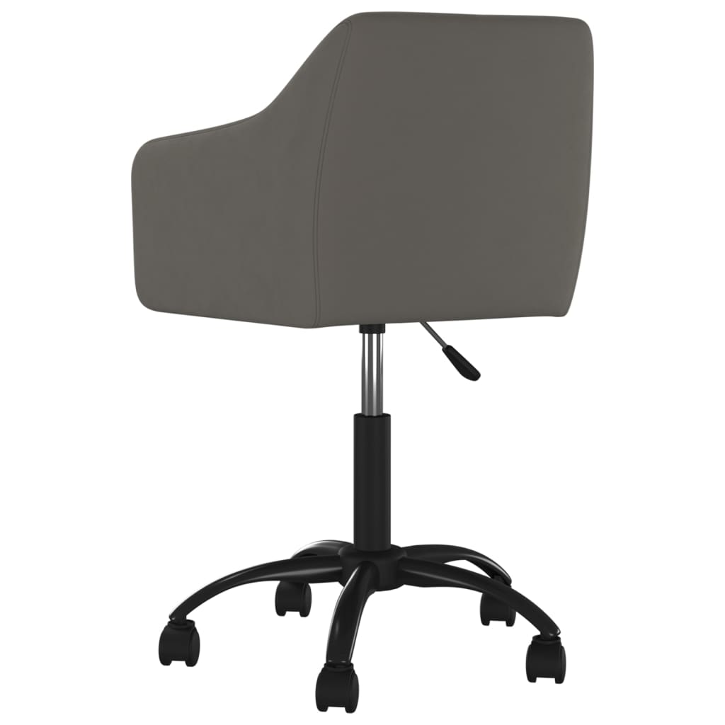 vidaXL drejelige spisebordsstole 2 stk. fløjl mørkegrå