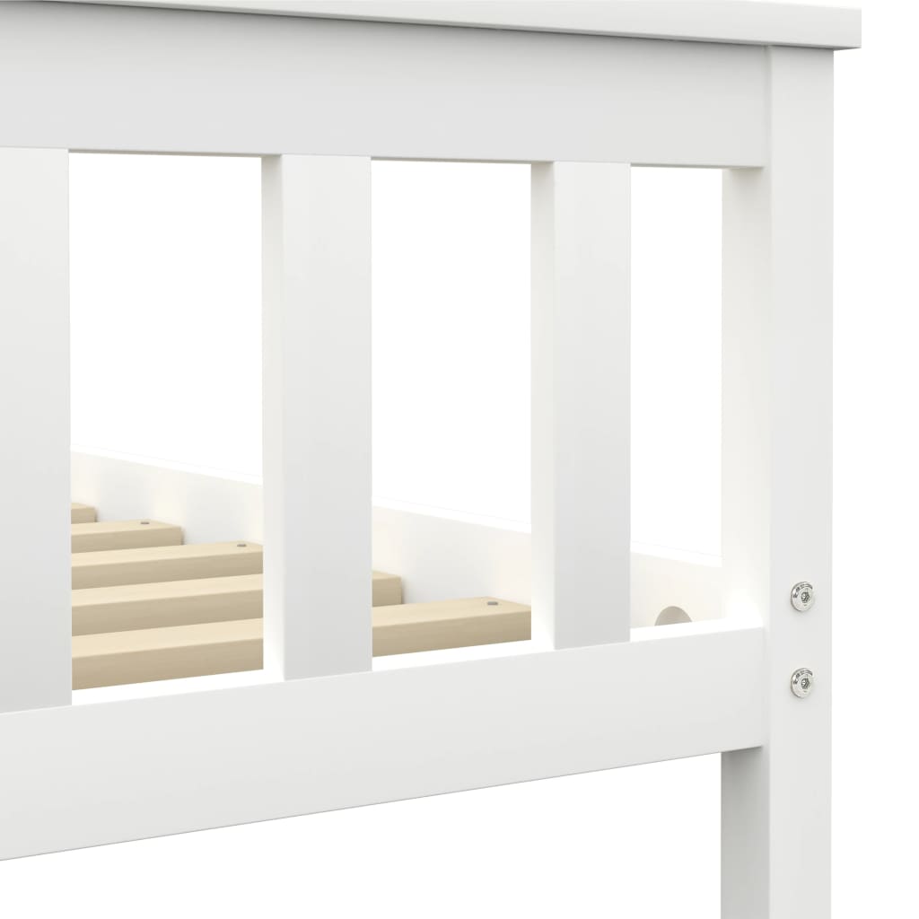 vidaXL sengestel med 4 skuffer 160x200 cm massivt fyrretræ hvid