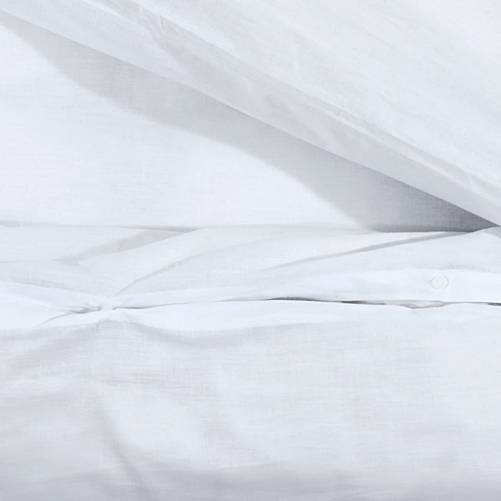 vidaXL sengetøj 200x200 cm bomuld hvid