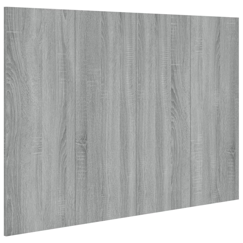 vidaXL sengegærde 120x1,5x80 cm konstrueret træ grå sonoma-eg